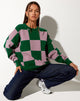 Image of Tamari Sweatshirt in Rosa und Grün
