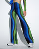 Bild von MOTEL X OLIVIA NEILL Mares Flare Hose in Solarized Grün und Blau