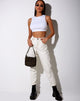 Bild von Tasve Crop Top in Rippe Weiß