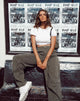 Image of Misha Hose mit weitem Bein in Nadelstreifen anthrazit