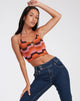 Bild von Tavi Crop Top in Abstract Art Pink