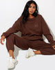 Image of Ted Sweatshirt in tiefem Mahagoni LAMour Cherub Label Embro