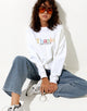 Bild von Ted Sweatshirt in Weiß Thank You Have A Nice Day Embro