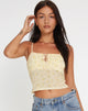 Bild von Tiava Cami Top in Gingham Floral Gelb