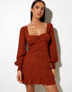 Image of Tielo Mini Dress in Mini Croc Braun