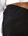 Satin Ditsy Rose Schwarz