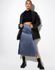 Bild von Tindra Midirock aus Satin in Schieferblau