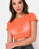 Bild von Tindy Crop Top aus Kristallnetz Orange
