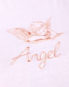 Rosafarbene Angelo "Engel"-Stickerei