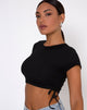 Image of Tiner Crop Top in Rippe Schwarz