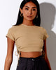 Bild von Tiner Crop Top in Rippe Kakao