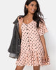 Bild von Tisha Babydoll Kleid in New Polka Nude Schwarz