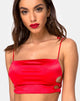 Bild von Tisya Crop Top in Satin Rot