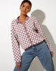 Image von Topy Cardi in Karo Flieder Creme