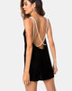 Image of Tori Kleid aus Samt Perle Schwarz