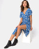 Image of Trasti Midikleid in Soheila Floral Blau