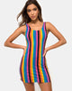 Image of Uniper Bodycon Kleid in New Vertical Mixed Stripe