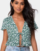Image of Vaco Bluse mit Blumenmuster Grün