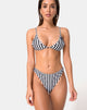 Image of Vader Bikinioberteil in Schwarz und Weiß gestreift