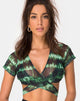 Bild von Valiza Crop Top in Türkis Mesh