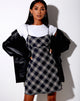 Image of Valy Slip Dress in 20s Check Schwarz und Grau