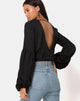 Image von Vautier Top aus Satin Cheetah Black