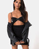 Bild von Venchy Bodycon Kleid in Diamante Ring Schwarz
