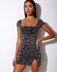Image of Verga Minikleid aus Brokat Grau Flock
