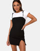 Image of Verso Kleid aus schwarzer Rippe