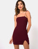 Bild von Verso Bodycon-Kleid in Burgunderrot