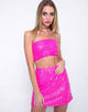 Bild von Weaver High Waist Rock in Mini Pailletten Paris Pink