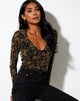 Image of Wesley Top in Schwarz Mesh Tan Dragon Flock
