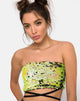 Bild von Wrap up Tube Top in Citrus Schwarz Paillette