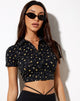 Bild von Wuma Cropped Shirt in Pretty Petal Schwarz