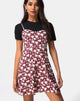 Bild von Yandra Slip Dress in Wild Fleur Maroon