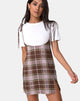 Image of Yelca Minikleid in Tartan Braun