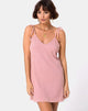Image of Yellav Slip-Kleid aus Crinkle-Rippstrick Rosa