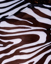 Wavey Zebra Schwarz und Weiß mit Spitze