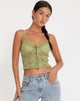 Bild von Yenko Crop Top in Spitze Grün