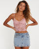 Bild von Yenko Crop Top in Lace Pink
