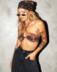 Bild von Yessa Crop Top in Schwarz Rost Tie Dye