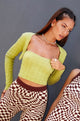 Image of Gya Langarm-Top in Knit Olive