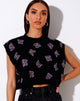 Image of Zacha Pullover in Knit Butterfly Schwarz und Lila