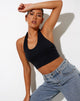 Image of Zagh Top in Rippe Schwarz