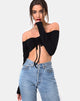 Bild von Zalea Off The Shoulder Crop in Schwarz