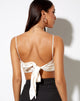 Bild von Zashe Cami Top in Satin Elfenbein
