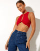 Bild von Zeme Crop Top in Racing Rot