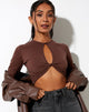 Bild von Zen Crop Top in Deep Mahogany