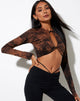 Bild von Zen Crop Top in Schwarz Rost Tie Dye