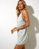 Image of Zhisen Minikleid in verwaschenem Pastellblumenmuster